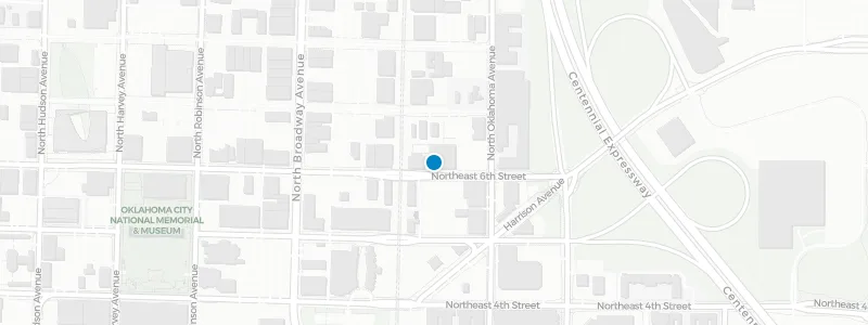 Map showing location of Parlor OKC
