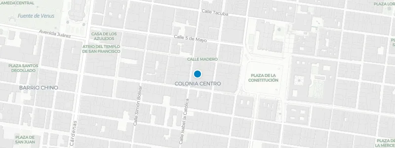 Map showing location of Downtown Hotel Terrace Bar