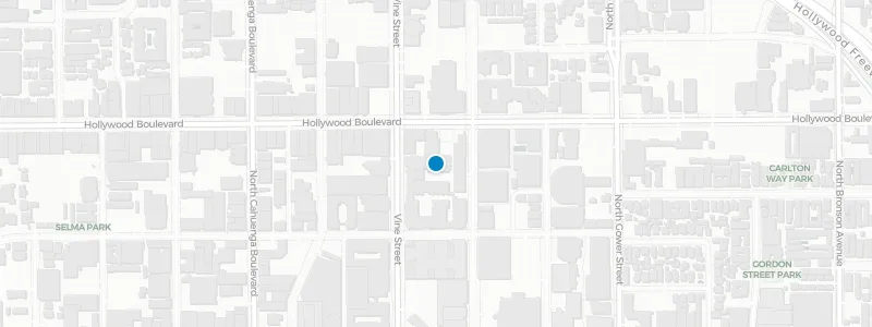 Map showing location of WET Deck at W Hollywood