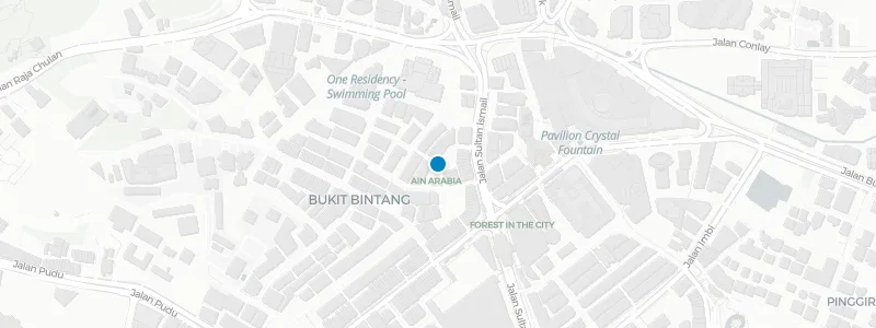 Map showing location of The Swimming Club at KL Journal