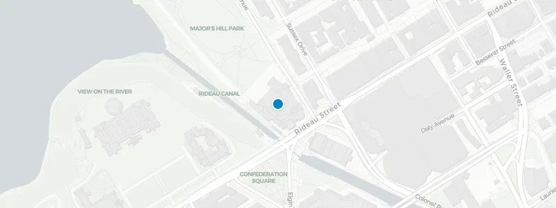 Map showing location of La Terrasse at Fairmont Château Laurier