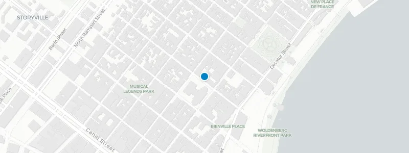 Map showing location of La Riviera at Omni Royal Orleans