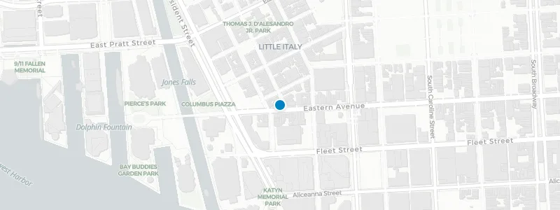 Map showing location of Café Gia