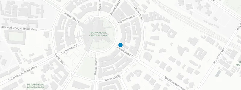 Map showing location of QBA, Connaught Place