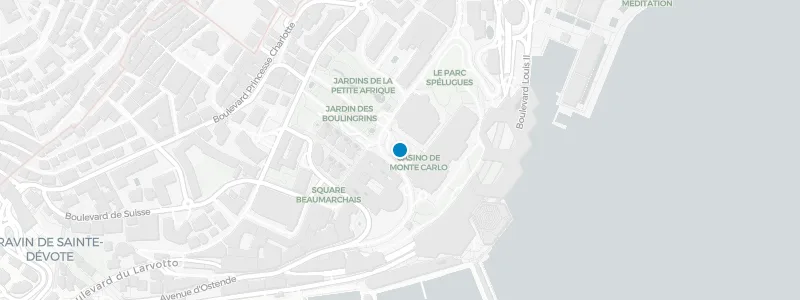 Map showing location of Le Grill de l'Hôtel de Paris