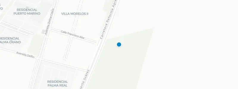 Map showing location of The Fives Oceanfront - Puerto Morelos