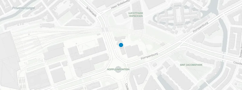 Map showing location of De Rooftop Rotterdam