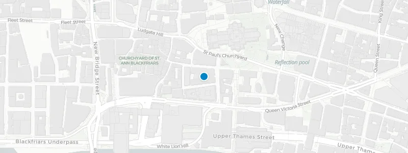 Map showing location of Sabine Rooftop Bar St Paul’s