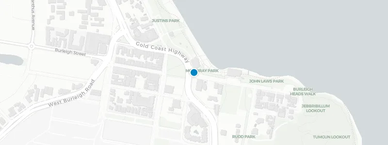 Map showing location of Burleigh Pavilion