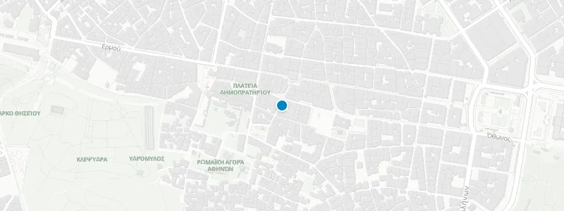 Map showing location of Roof Garden Snack Bar, Plaka Hotel