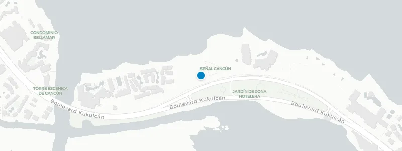 Map showing location of Breathless Cancun Soul Resort & Spa