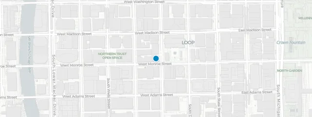 Map showing location of AIRE Rooftop Bar