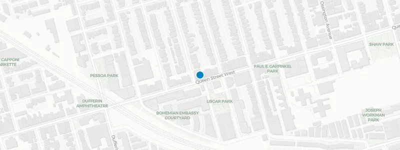 Map showing location of The Drake Hotel Sky Yard