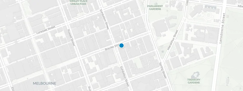 Map showing location of Good Heavens Rooftop Bar
