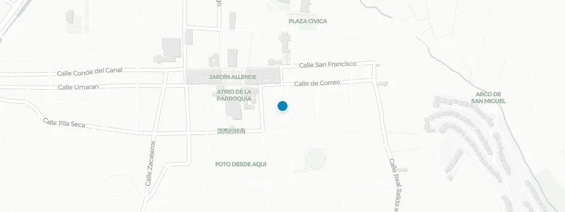 Map showing location of La Única