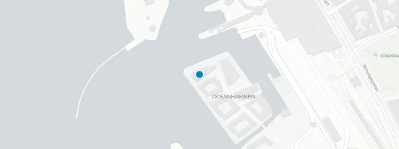 Map showing location of Scandic Oceanhamnen Rooftop Bar
