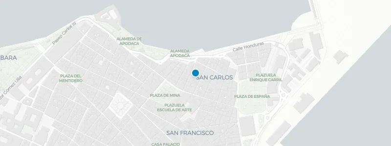 Map showing location of La Azotea de Alquimia