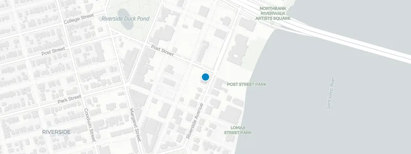 Map showing location of River & Post