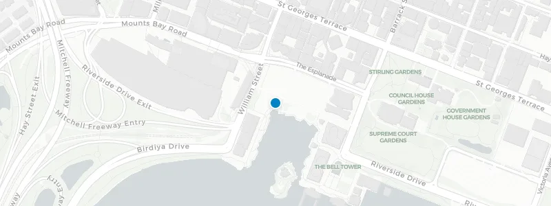 Map showing location of Oyster Bar Elizabeth Quay