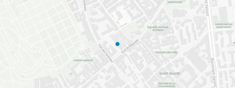 Map showing location of Mama Shelter Paris