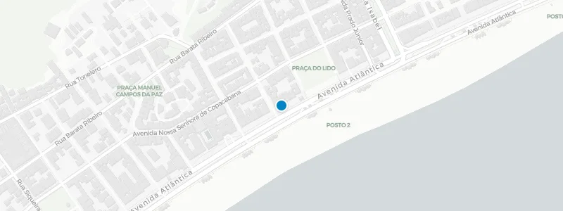 Map showing location of Bossa Lounge