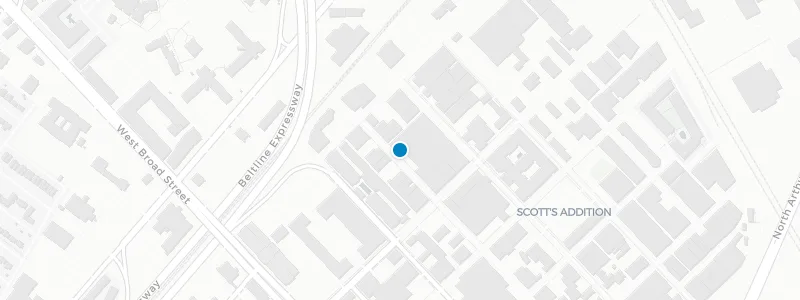 Map showing location of Starr Hill Beer Hall & Rooftop