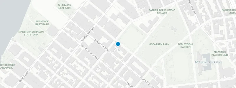 Map showing location of Westlight NYC