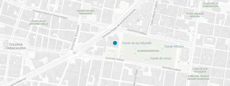 Map showing location of La Azotea de Barrio Alameda