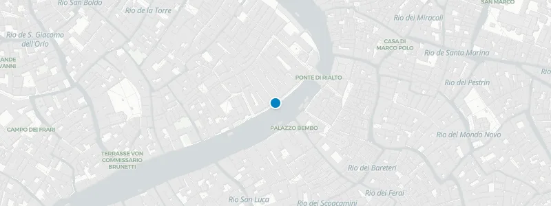 Map showing location of La Terrazza Bar at H10 Palazzo Canova