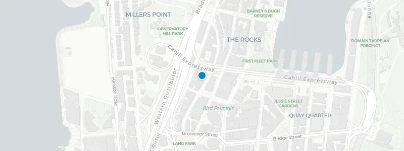 Map showing location of Shangri-La, Sydney