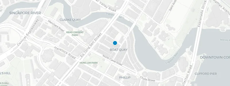 Map showing location of LVLR Rooftop Bar