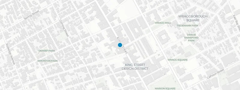 Map showing location of The Cocktail Club