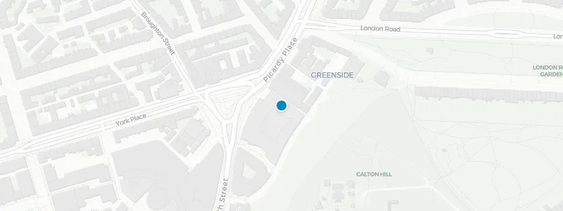 Map showing location of Roof Garden at The Glasshouse Hotel