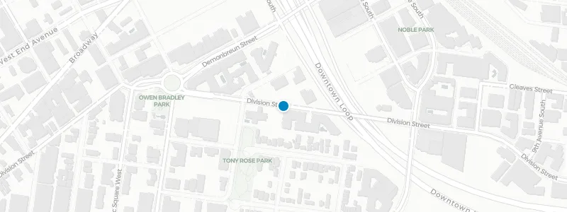 Map showing location of Skydeck on Broadway