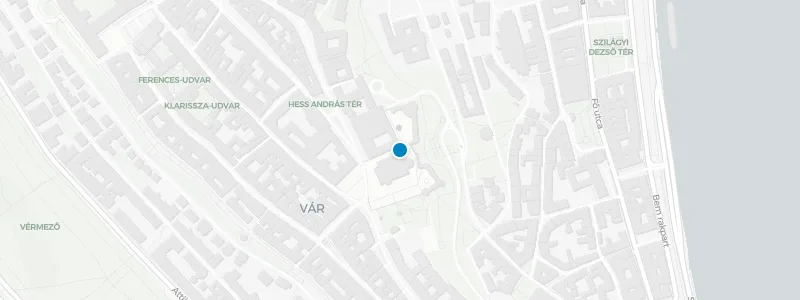 Map showing location of Fisherman's Bastion, Halászbástya