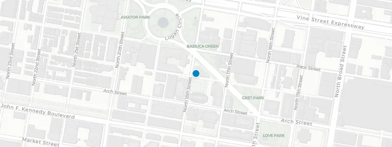 Map showing location of Victory Brewing Company