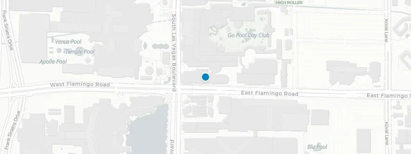 Map showing location of Drai's Las Vegas