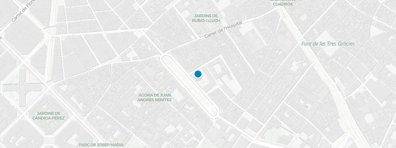 Map showing location of 360º Terrace at Barcelo Raval Hotel