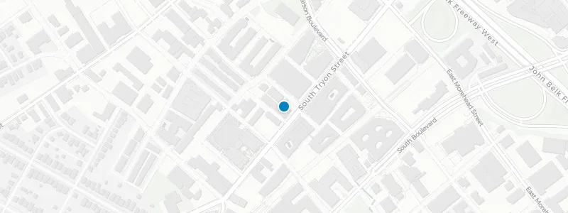 Map showing location of Charlotte Beer Garden