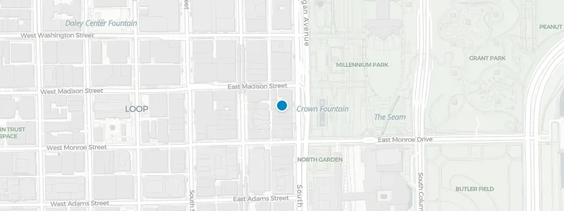 Map showing location of Cindy's Rooftop Bar