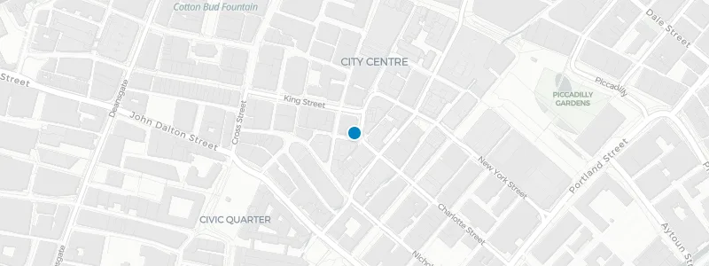 Map showing location of Club Brass at Hotel Gotham