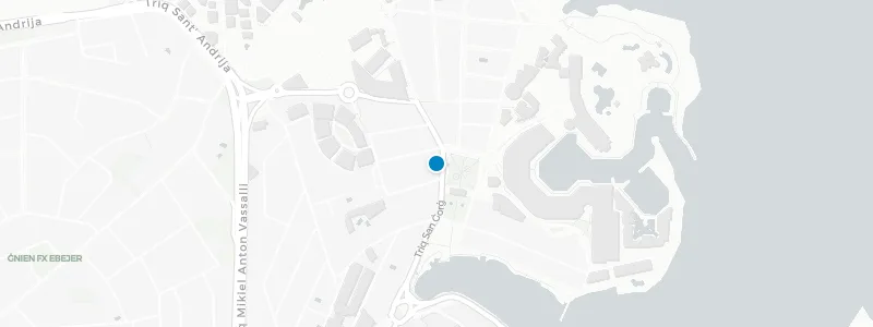 Map showing location of Radio Rooftop Malta