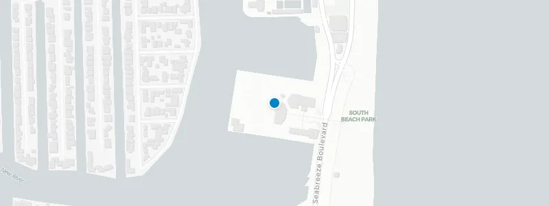 Map showing location of High Tide Lounge at Bahia Mar