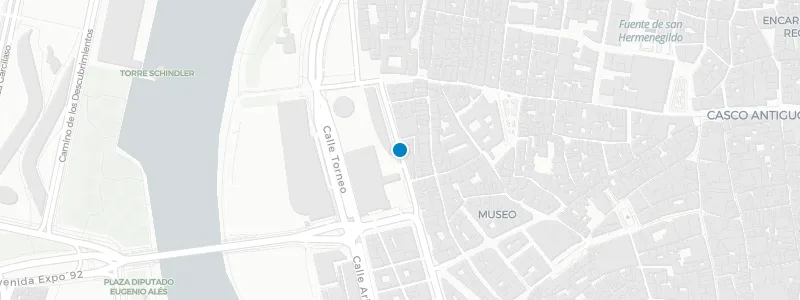 Map showing location of Terrace Skybar at NH Sevilla Plaza de Armas