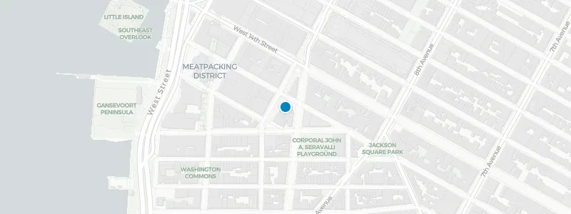 Map showing location of Gansevoort Rooftop