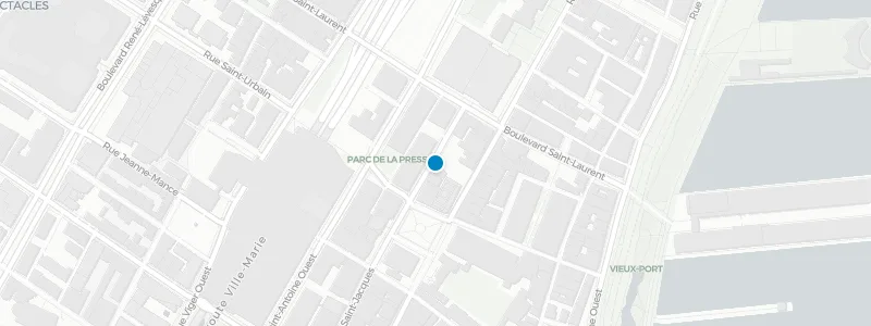 Map showing location of Terrasse Place D'Armes