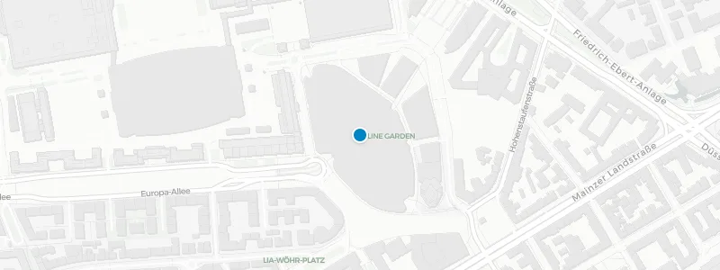 Map showing location of ALEX Frankfurt Skyline Plaza