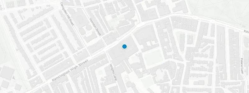 Map showing location of The Roof Gardens