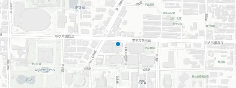 Map showing location of WET Bar at W Taipei