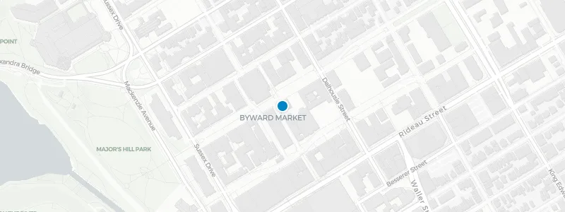 Map showing location of Rooftop Ottawa